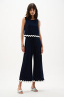 Joseph Ribkoff Culotte Jumpsuit With Contrast Trim Style 262144
