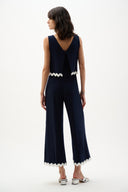Joseph Ribkoff Culotte Jumpsuit With Contrast Trim Style 262144