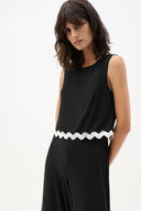 Joseph Ribkoff Culotte Jumpsuit With Contrast Trim Style 262144