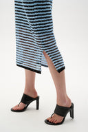 Joseph Ribkoff Stripe Pencil Skirt With Side Slit Style 262146