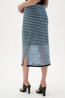 Joseph Ribkoff Stripe Pencil Skirt With Side Slit Style 262146