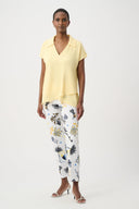 Joseph Ribkoff High-Low Layered Top With Shirt Collar Style 262148