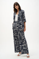 Joseph Ribkoff Abstract Print Wide Leg Pull-On Pants Style 262165