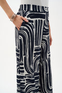 Joseph Ribkoff Abstract Print Wide Leg Pull-On Pants Style 262165