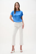 Joseph Ribkoff Satin And Silky Knit Straight Top Style 262189