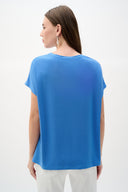 Joseph Ribkoff Satin And Silky Knit Straight Top Style 262189