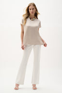 Joseph Ribkoff Satin And Silky Knit Straight Top Style 262189