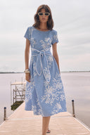 Joseph Ribkoff Floral Print Fit And Flare Dress Style 262191