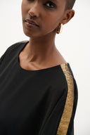 Joseph Ribkoff Chiffon Poncho Top With Sequin Shoulder Detail Style 262198