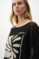 Joseph Ribkoff Tropical Print Poncho Top Style 262200