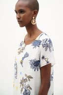 Joseph Ribkoff Tropical Print Trapeze Tunic Style 262204
