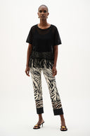 Joseph Ribkoff Printed Straight Pull-On Pants Style 262206
