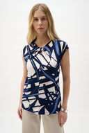 Joseph Ribkoff Abstract Print Fitted Top Style 261216