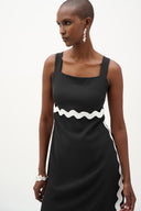 Joseph Ribkoff Straight Dress With Contras Trim Style 262230