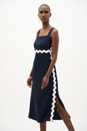 Joseph Ribkoff Straight Dress With Contras Trim Style 262230