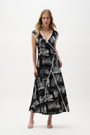 Joseph Ribkoff Conversational Print Fit And Flare Dress Style 262237