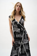 Joseph Ribkoff Conversational Print Fit And Flare Dress Style 262237