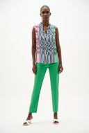 Joseph Ribkoff Stripe Print Sleeveless Boxy Blouse Style 262241