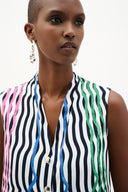 Joseph Ribkoff Stripe Print Sleeveless Boxy Blouse Style 262241