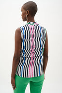 Joseph Ribkoff Stripe Print Sleeveless Boxy Blouse Style 262241