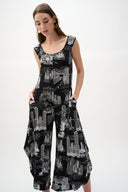 Joseph Ribkoff Conversational Print Culotte Jumpsuit Style 262243