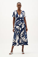 Joseph Ribkoff Abstract Print Trapeze Dress Style 262245