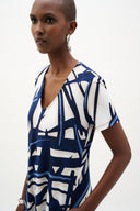 Joseph Ribkoff Abstract Print Trapeze Dress Style 262245