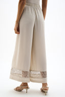 Joseph Ribkoff Pull-On Culotte Pants With Sequined Mesh Inserts Style 262253