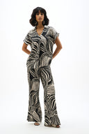 Joseph Ribkoff Abstract Print Wide Leg Pants With Side Slits Style 262257