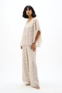 Joseph Ribkoff Chiffon Jacquard Dot Print Poncho Top Style 262258
