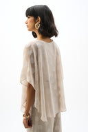 Joseph Ribkoff Chiffon Jacquard Dot Print Poncho Top Style 262258
