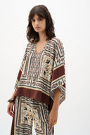 Joseph Ribkoff Georgette Printed Poncho Top Style 262260