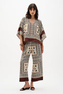 Joseph Ribkoff Georgette Printed Poncho Top Style 262260