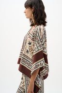 Joseph Ribkoff Georgette Printed Poncho Top Style 262260