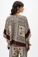 Joseph Ribkoff Georgette Printed Poncho Top Style 262260