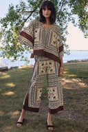 Joseph Ribkoff Georgette Printed Poncho Top Style 262260