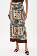 Joseph Ribkoff Scarf Print Wide-Leg Pull-On Pants Style 262261