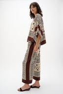 Joseph Ribkoff Scarf Print Wide-Leg Pull-On Pants Style 262261
