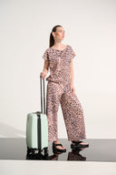 Joseph Ribkoff Pleated Animal Print Cocoon Top Style 262602