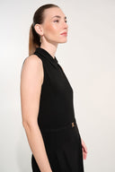 Joseph Ribkoff Wide Leg Jumpsuit With Zipped Neckline Style 262617