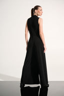 Joseph Ribkoff Wide Leg Jumpsuit With Zipped Neckline Style 262617