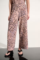 Joseph Ribkoff Pleated Animal Print Pull-On Wide Leg Pants Style 262619