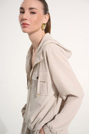 Joseph Ribkoff Hooded Boxy Utility Jacket Style 262621