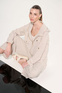 Joseph Ribkoff Hooded Boxy Utility Jacket Style 262621