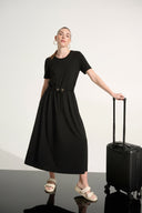 Joseph Ribkoff Fit & Flare Dress With Waist Detail Style 262627