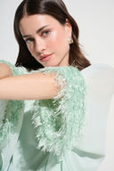Joseph Ribkoff Chiffon Poncho Top With Novelty Trim Style 262711