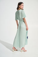 Joseph Ribkoff Pleated Floral Maxi Wrap Dress Style 262712