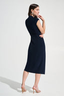 Joseph Ribkoff Wrap Sheath Dress With Rhinestone Detail Style 262715
