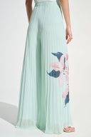 Joseph Ribkoff Chiffon Floral Print Pleated Wide Leg Pants Style 262718