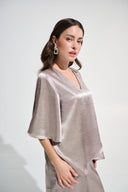 Joseph Ribkoff V-neck Jewel Embellished Blouse Style 262722